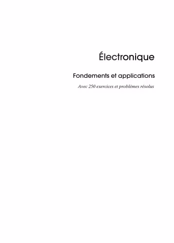 خرید و دانلود نسخه کامل کتاب Électronique - fondements et applications