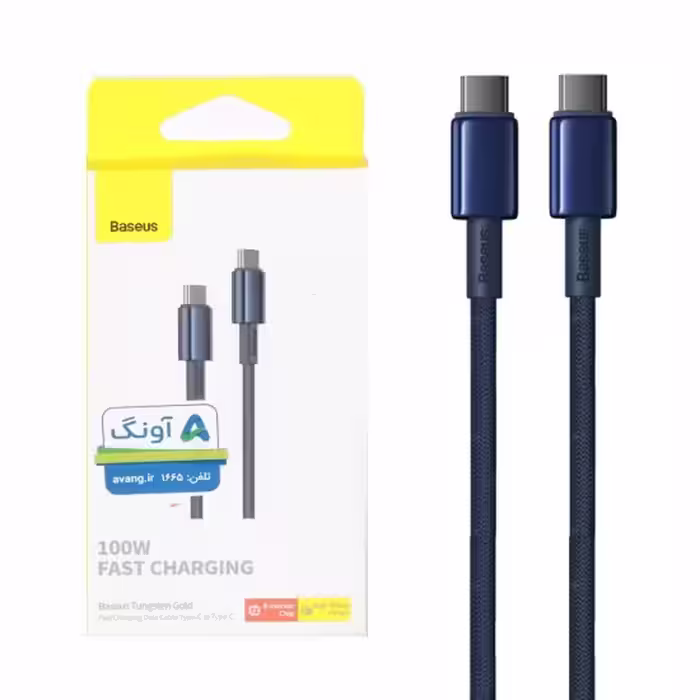 کابل تبدیل USB-C به USB-C بیسوس مدل Tungsten Gold طول 2 متر