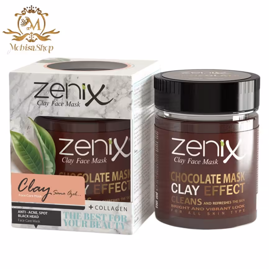 ماسک خاک رس زنیکس zenix شکلات سری طبیعی 190 گرم
