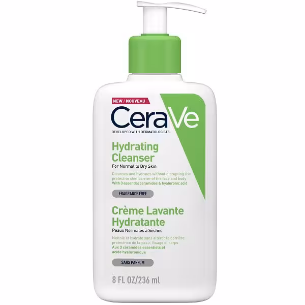 ژل شستشوی صورت سراوی Cerave مخصوص پوست نرمال و خشک حجم 236 میل