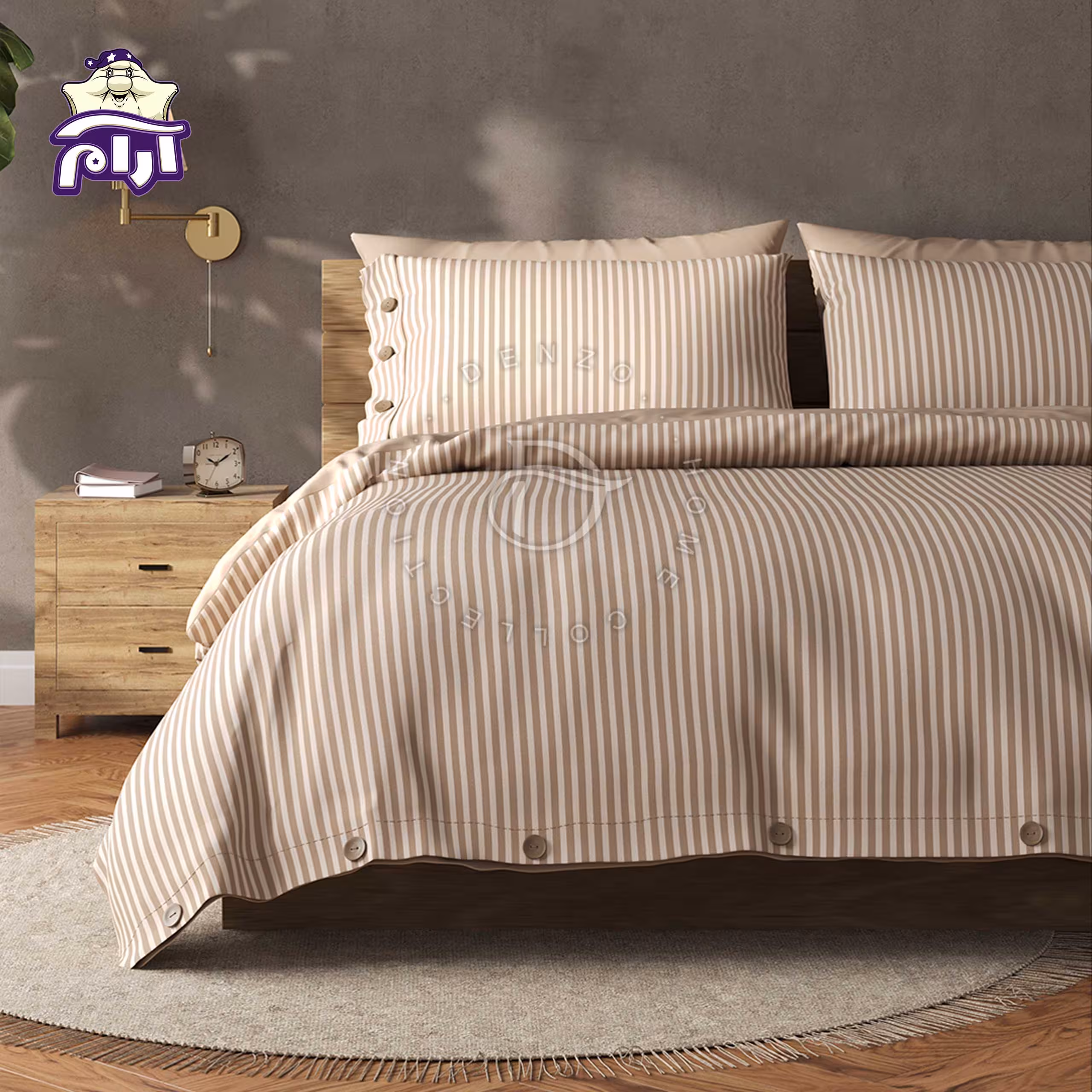 سرویس روتختی لحاف یک نفره دنزو 5 تکه کد 78