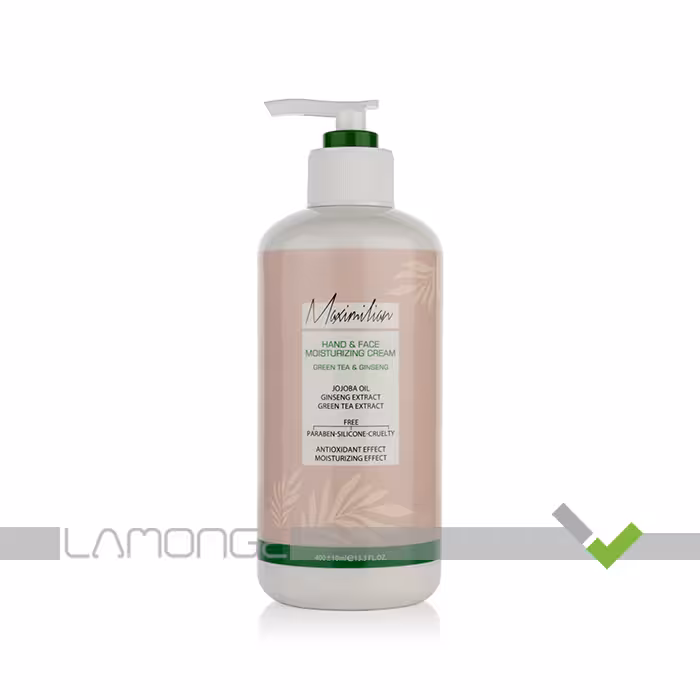 کرم مرطوب کننده دست و صورت چای سبز و جنسینگ پمپی 400 میل ماکسیمیلیان