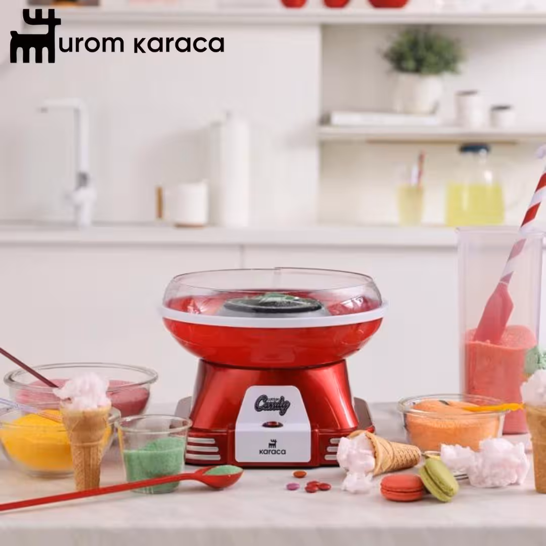 پشمک ساز برقی کاراجا Retro قرمز