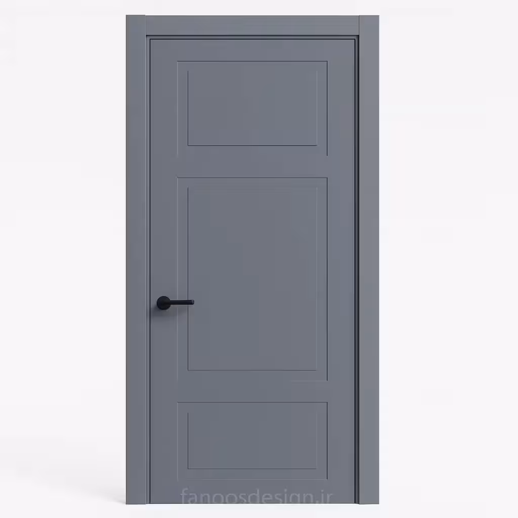 درب داخلی طوسی MDF با طراحی مدرن و مینیمال کد 30236