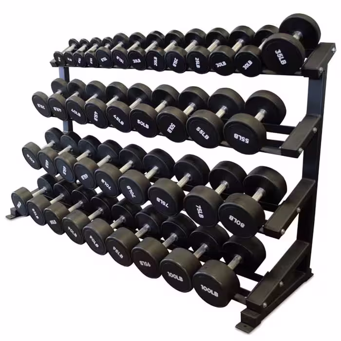 Dumbbell rack with 4 trays