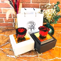 رز جاودان صدرا رز مدل موزیکال هندلی لاو استوری کد قرمز مشکی کد M 004