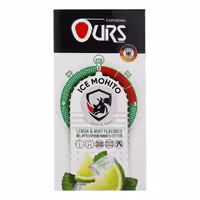 کاندوم اورز Ours مدل Ice Mohito بسته 12 عددی