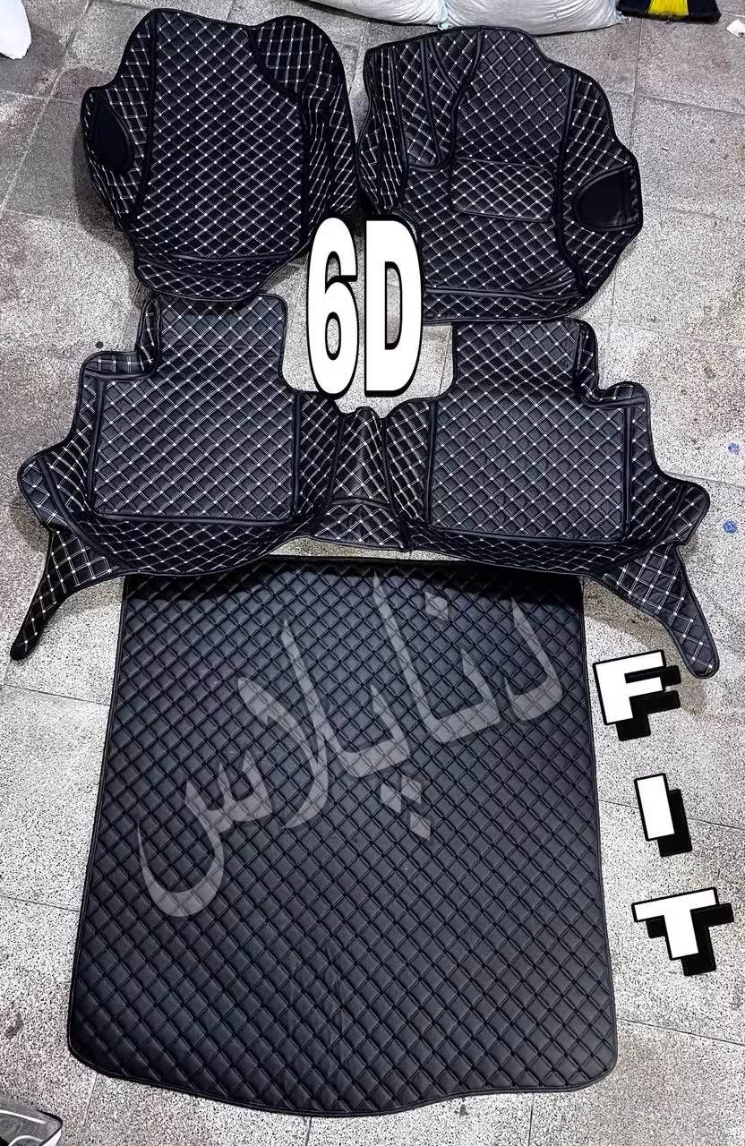کفپوش دنا6بعدی چرم گلدوزی باصندوق درجه1ضدآب قابل شستشووانعطاف کوالیتی بالاعالی مناسب دناپلاس