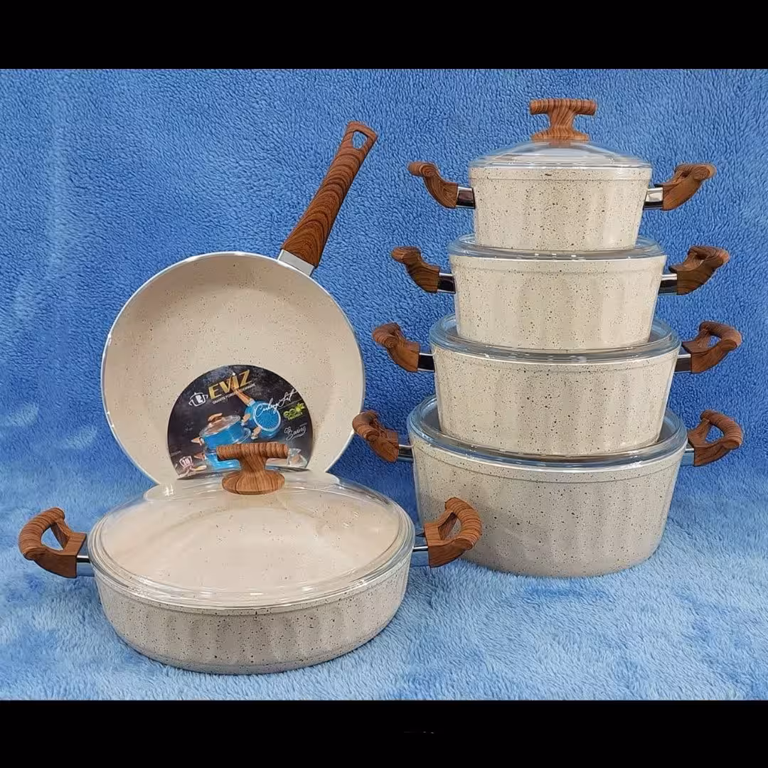 سرویس قابلمه 11 پارچه اویز  EVIZ مدل الیپس کرم   