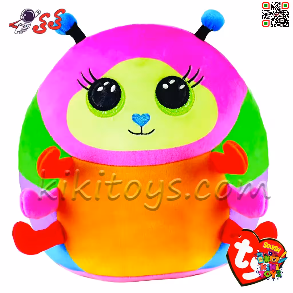 عروسک پولیشی اورجینال هزارپا رنگی| کوسن نرم 35 سانتی‌متری مدل TY
