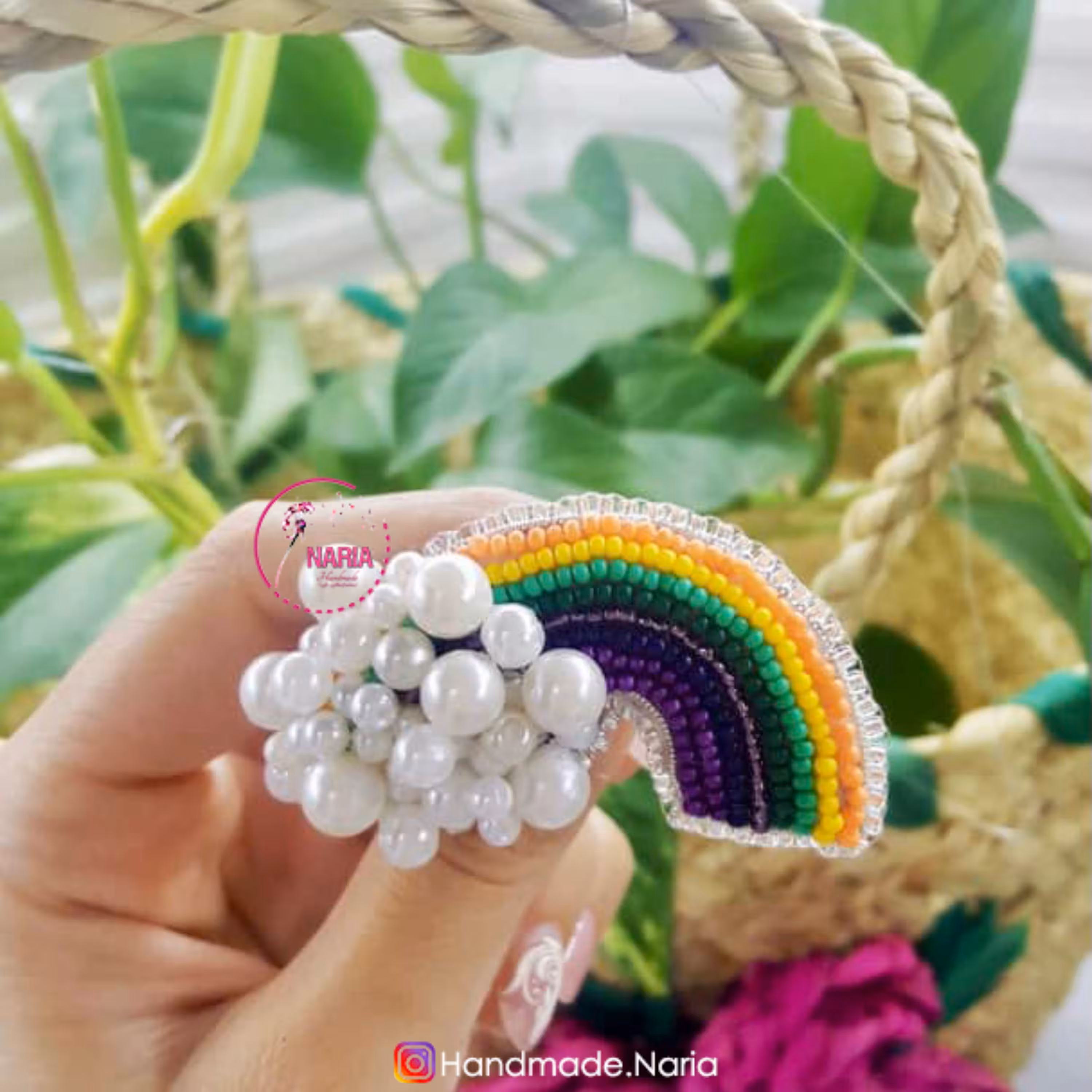 گلسینه جواهردوزی رنگین کمان G014