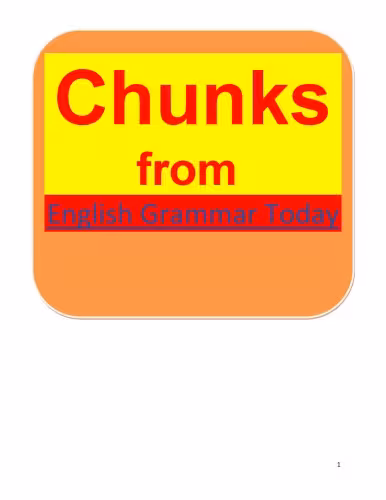 خرید و دانلود نسخه کامل کتاب Chunks from English Grammar Today