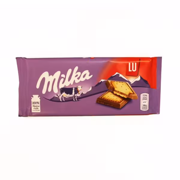 خرید شکلات شیری میلکا (Milka) با بیسکویت