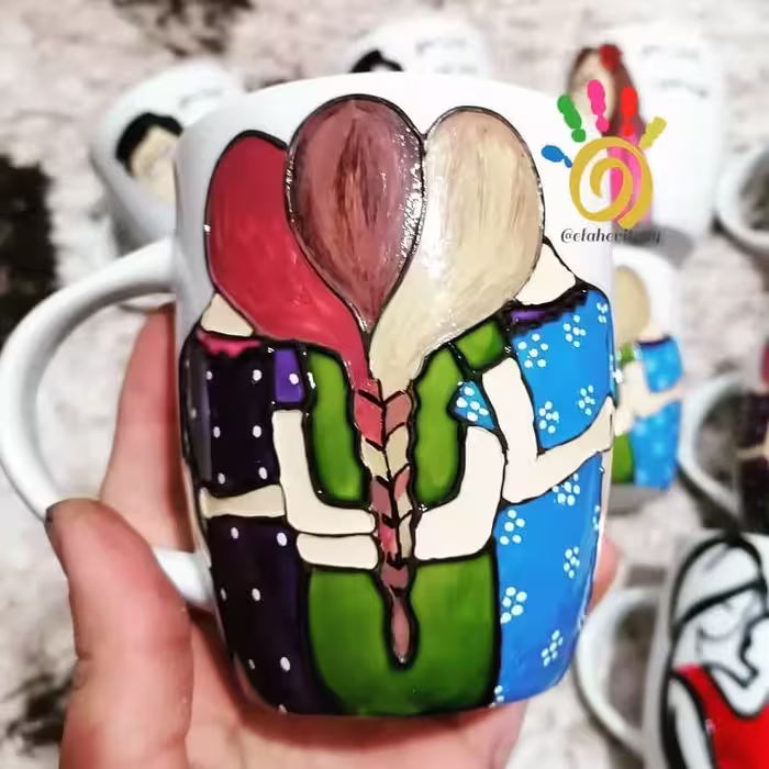 ماگ خواهرانه،ماگ سه خواهر، ماگ رفیق،کادو رفیق،هدیه سفارشی، ماگ دوستانه