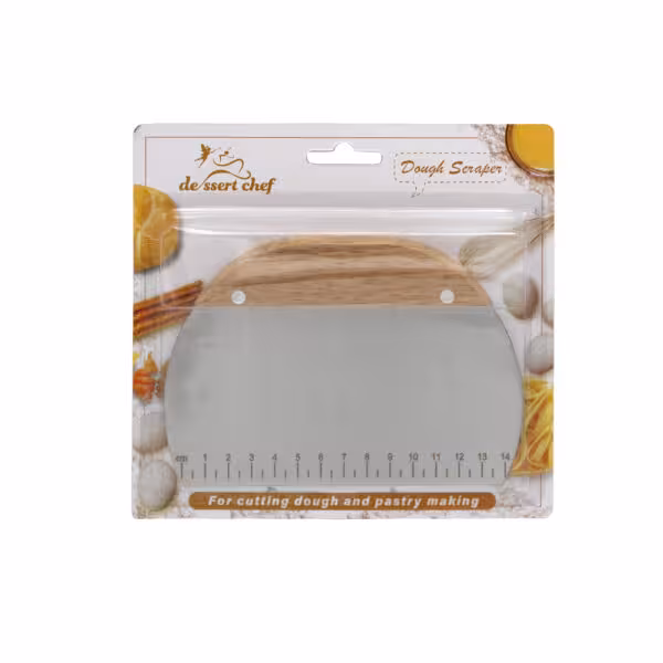 کاردک مدرج نیم دایره دسته چوبی