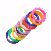 پک 10 رنگی فیلامنت 5متری پرینتر 3 بعدی PLA قطر 1.75mm