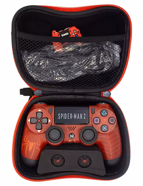 دسته PS4 مدل PlayX طرح مرد عنکبوتی کد 01 به همراه ملزومات