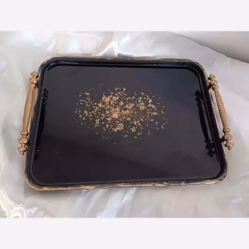 سینی چوبی رزینی سایز 40 مدرن