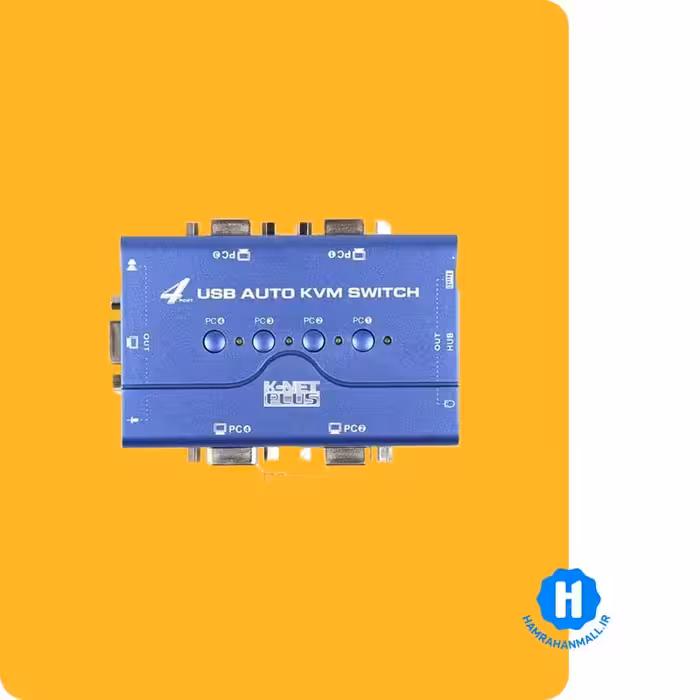 سوییچ VGA KVM چهار پورت USB اتومات کی نت پلاس مدلKPU624