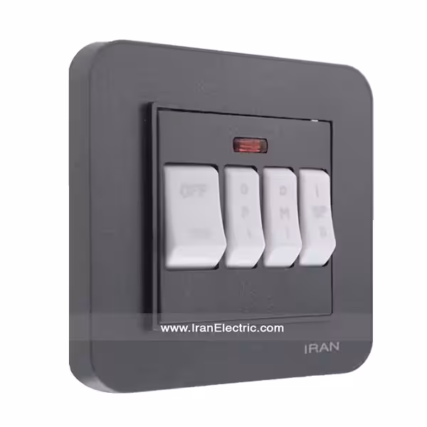 کلید کولر ارس رنگی زغال سنگی ایران الکتریک
