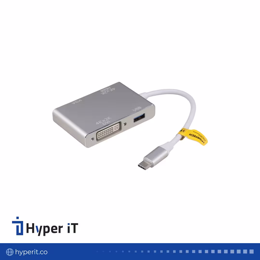 تبدیل 4K TYPE-C TO 4 in 1 IF-BOX HDMI/VGA/DVI