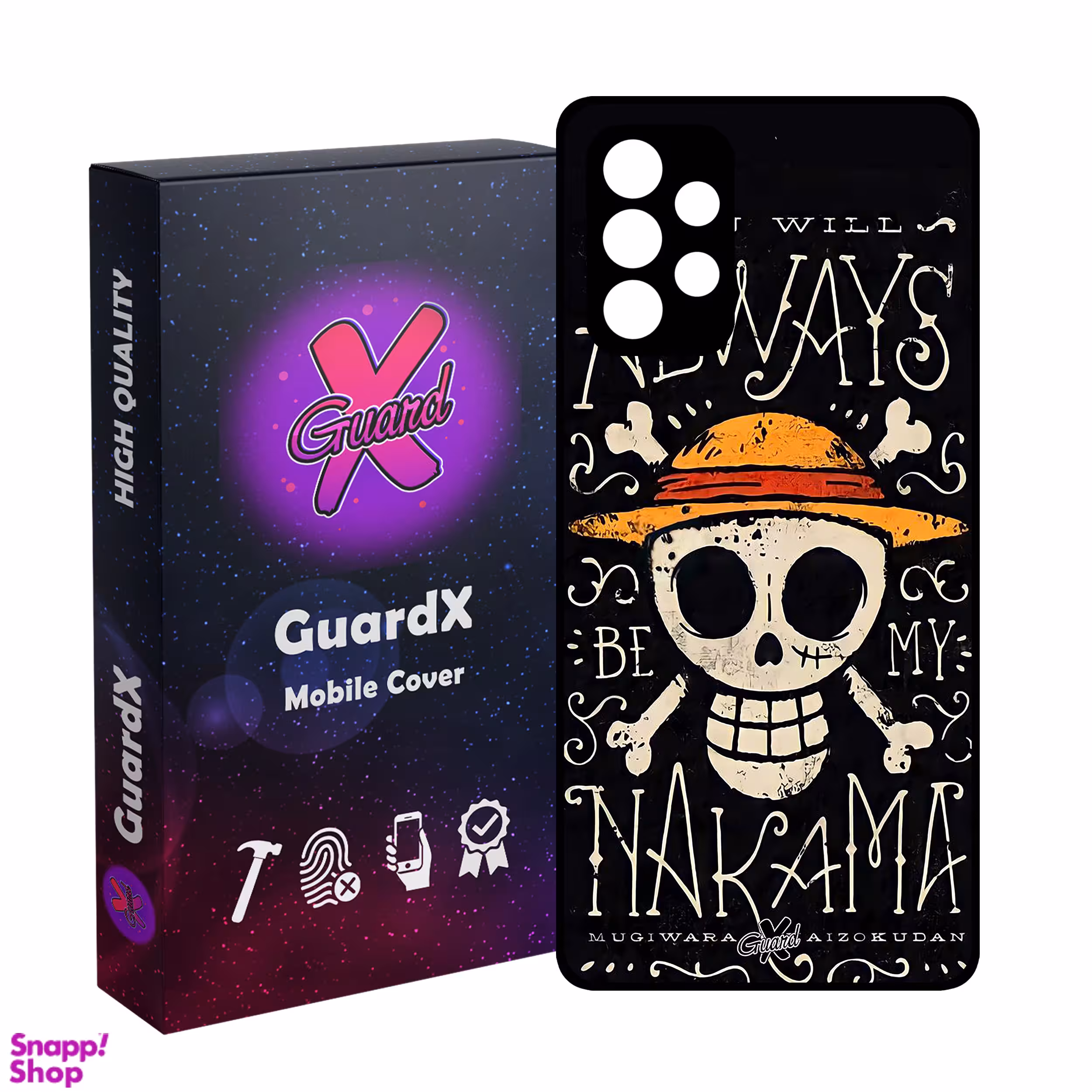 کاور گارد ایکس طرح لوفی انیمه مدل Glass10565 مناسب برای گوشی موبایل سامسونگ Galaxy A32 4G