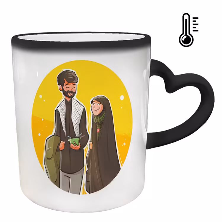 خرید ماگ-لیوان حرارتی دسته ساده عاشقانه کد 245