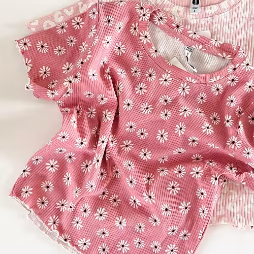 کراپ شرت کبریتی طرحدار 764 XXL