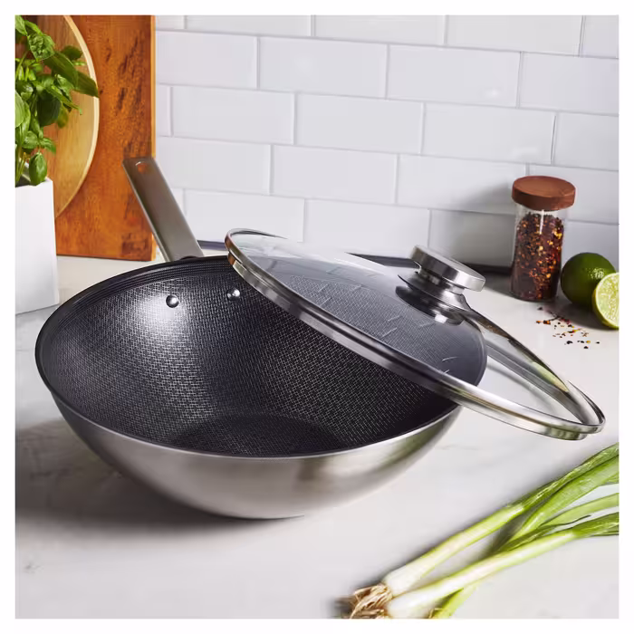 وک  30 سانت استیل سه لایه با پوشش نچسب زولینگ مدل جوی پلاس Zwilling joy plus 30cm wok Permaresist Ultra