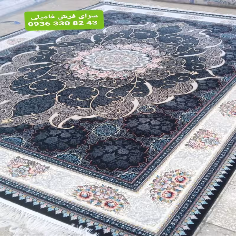 فرش ماشینی نقشه چکاوک6متری 700 شانه تراکم 2550 رنگ طرمه ای نخ اکرلیک