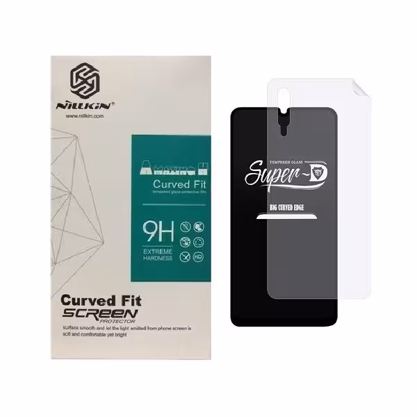 محافظ صفحه نمایش  مدل 2SN-Gls مناسب برای گوشی موبایل  Galaxy A50 به همراه محافظ پشت گوشی