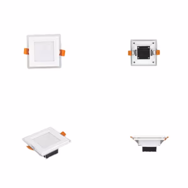 چراغ پنلی SMD توکار 9 وات مربعی پارس شعاع توس مدل گلاریس