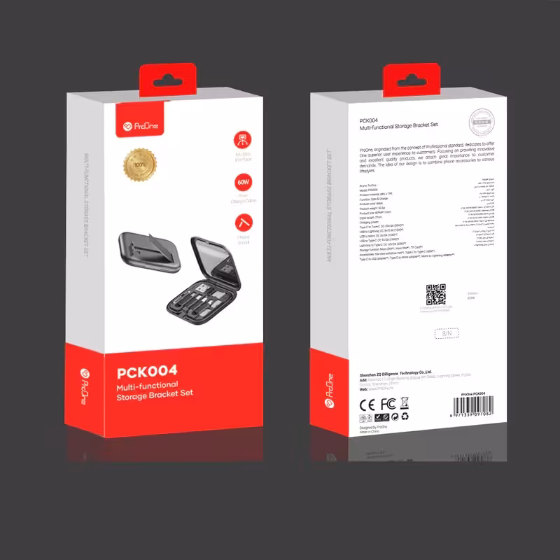 کابل تبدیل USB-C به USB-C / لایتنینگ / USB / micro USB پرووان مدل PCK004 طول 27 سانتی متر