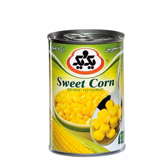 کنسرو ذرت شیرین یک و یک 385 گرمی