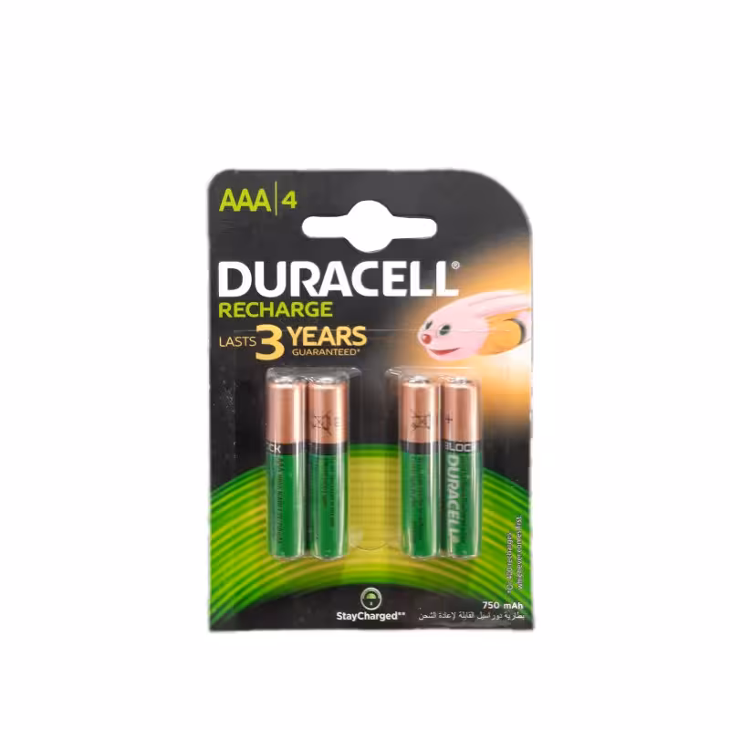 باتری نیم قلمی قابل شارژ دوراسل مدل 750mAh بسته 4 عددی