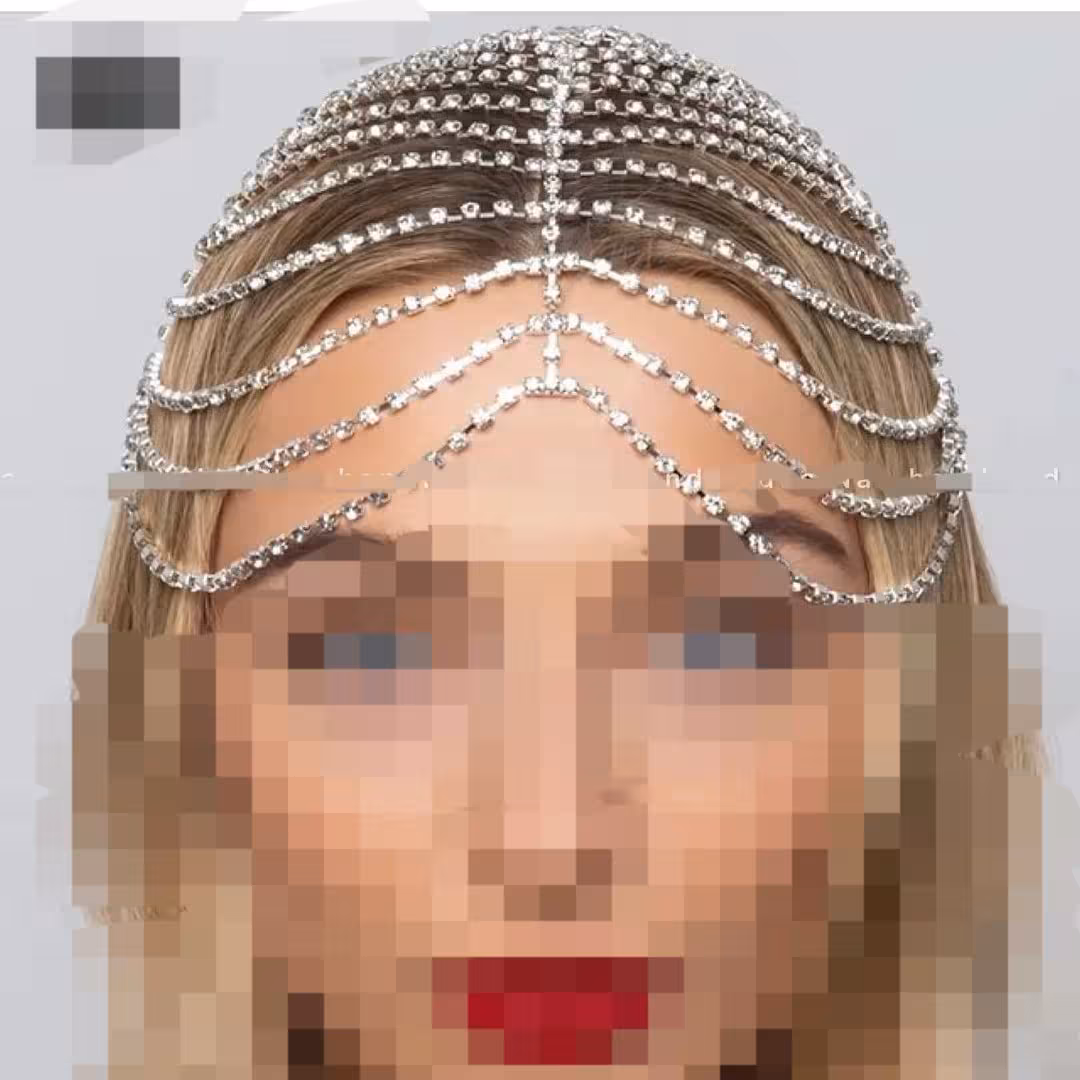 سربند عربی فول نگین آبشاری جواهر ملکه پسند 