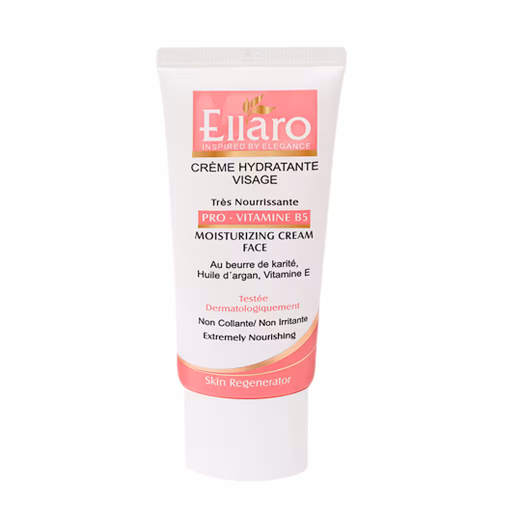 کرم مرطوب کننده حاوی پرو ویتامین B5 مناسب پوست‎ های خشک و خیلی خشک 50 میلی لیتر الارو Ellaro