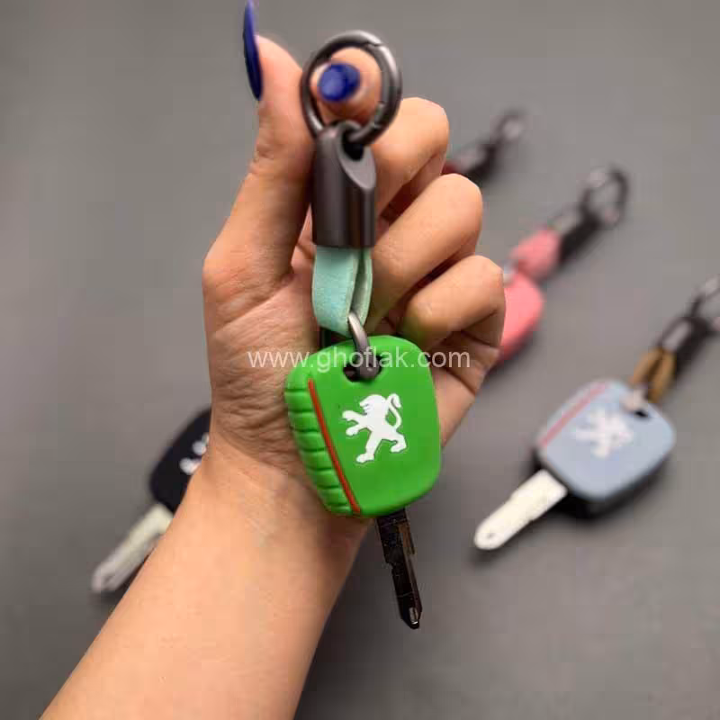 کاور ریموت پژو 206 و 207 و رانا و پارس مدل 96 با بند فانتزی چرم اشبالت