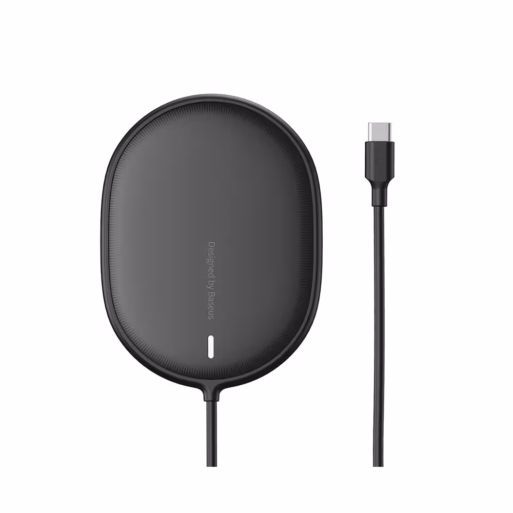 شارژر وایرلس مگنتی بیسوس Baseus Light Magnetic Wireless Charger WXQJ-01 15W توان 15 وات