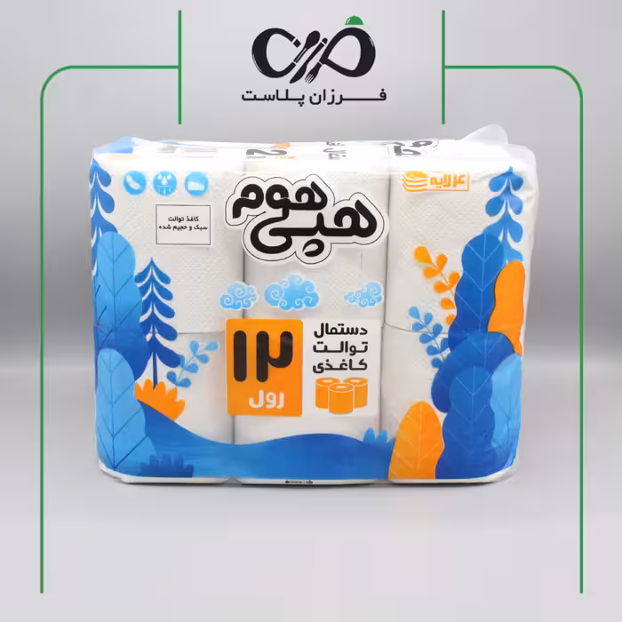 دستمال توالت 12 قلو هپی هوم (بسته 6 عددی)
