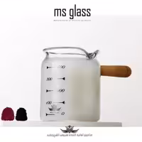 شیر جوش استوانه دسته چوبی پیرکس