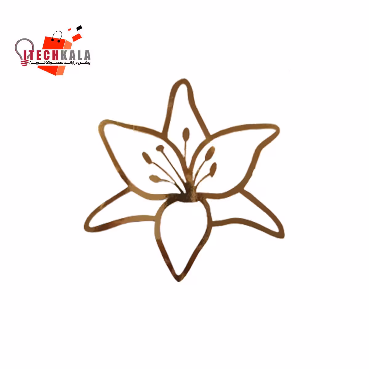 ورق مقوایی طلایی گل لیلیوم