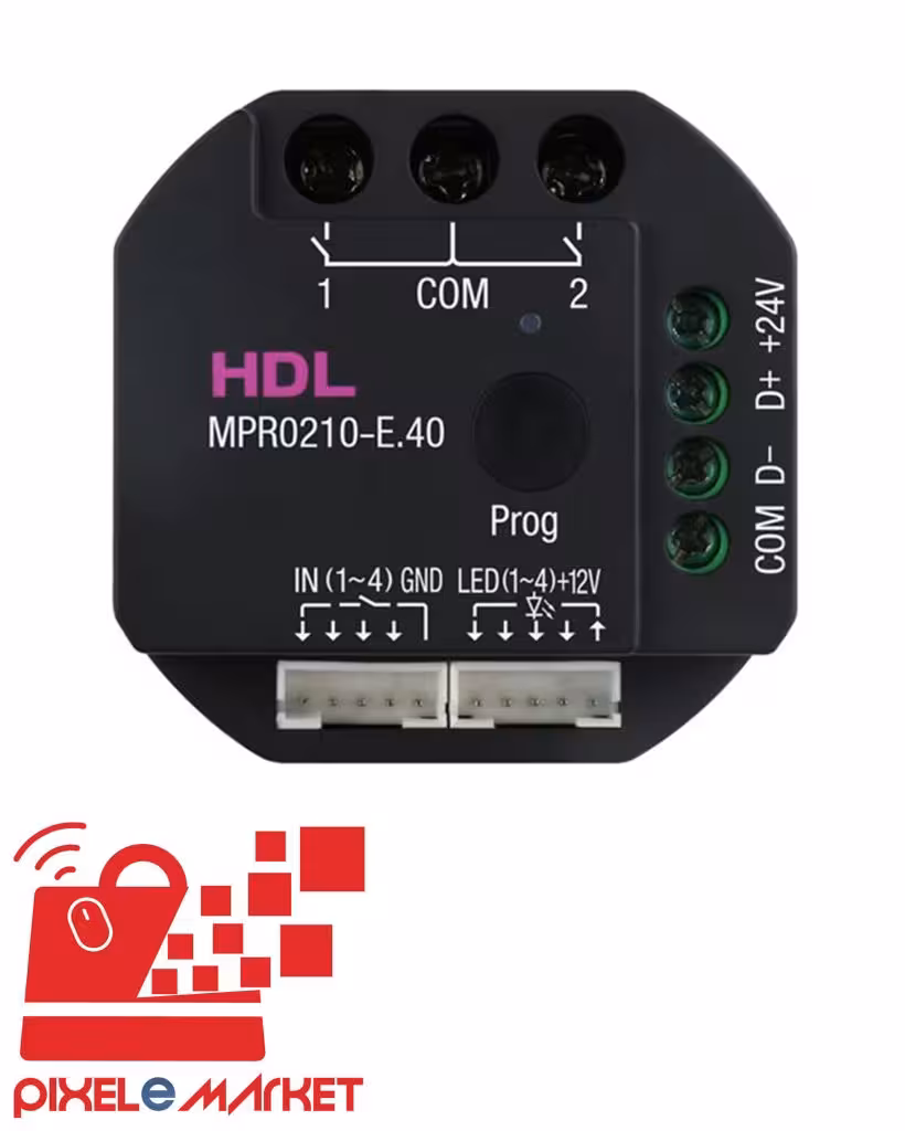 سوئیچ هوشمند 2 کانال 10 آمپر Flush-Mounted برند HDL