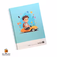 دفتر 40 برگ چهارخط زبان آبی ایمان (iman)