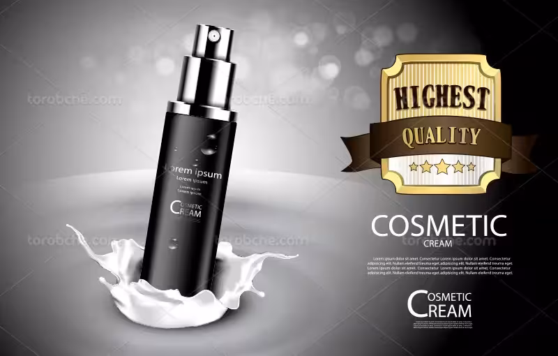 وکتور تبلیغاتی محصول آرایشی و بهداشتی | گرافیک با طعم تربچه