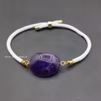 دستبند زنانه سنگ آمیتیست (کدA555)