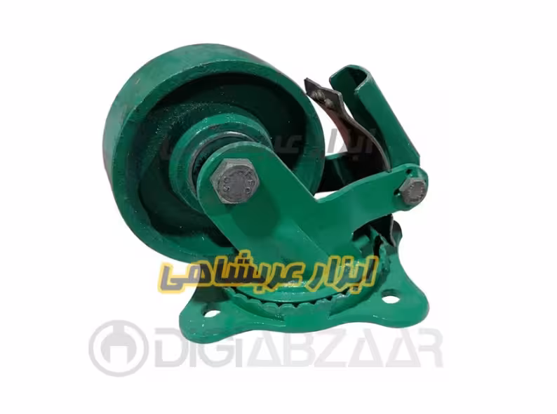 چرخ 16 گردان پویان مدل فولادی لاستیکی سبز