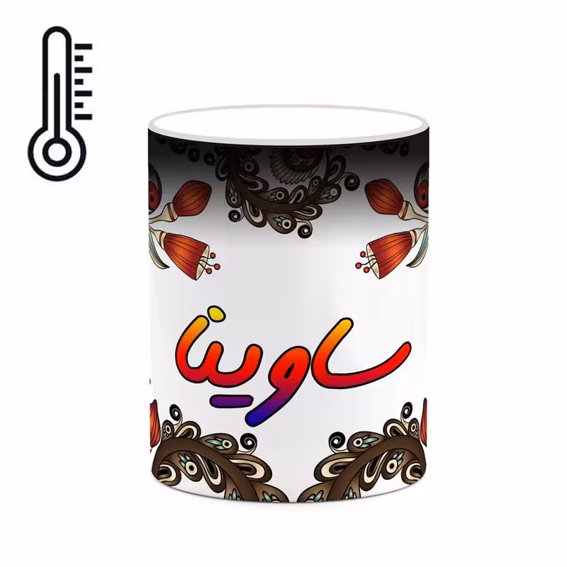 ماگ حرارتی   اسم ساوینا  سنتی گل و بته کد mgh45537