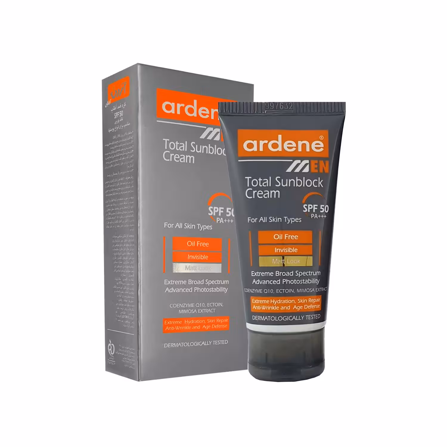 کرم ضد آفتاب فاقد چربی آقایان آردن SPF50