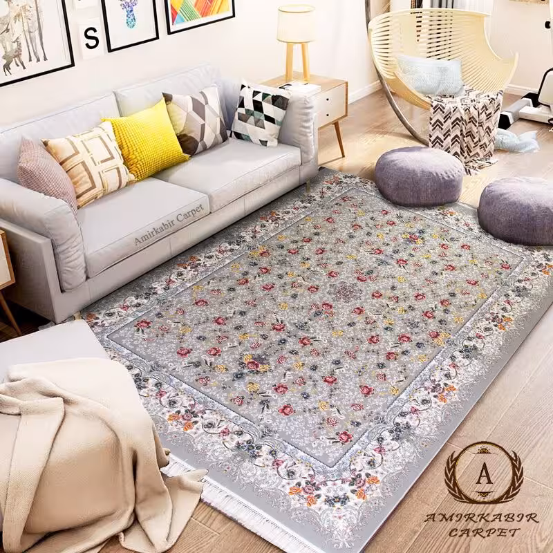 فرش 700 شانه طرح گل پری